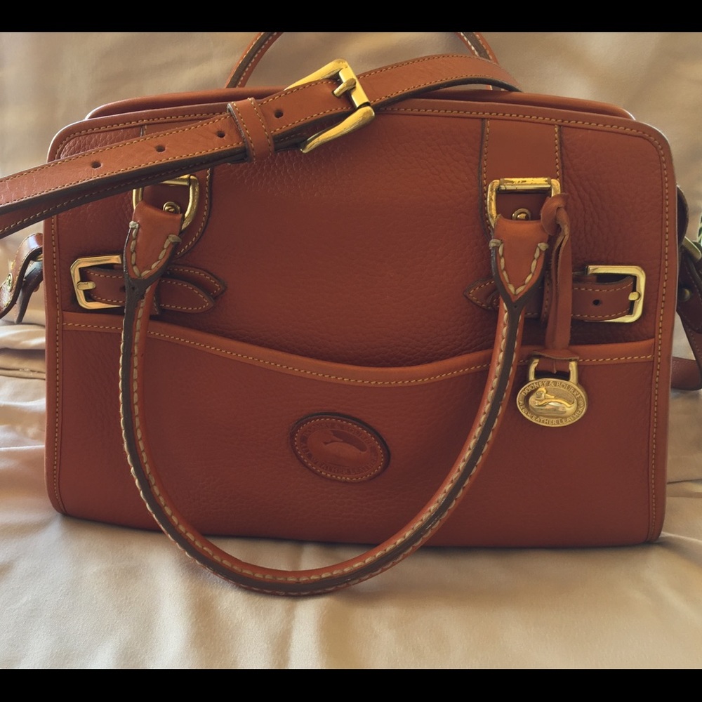 Dooney & Burke Tan Buckle Shoulder Handbag AWL
